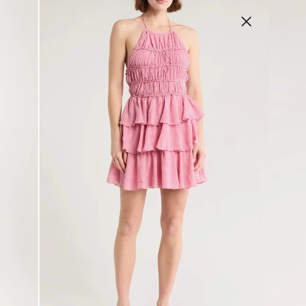 Lush Pink Ruffled Mini Dress - Picture 3 of 7